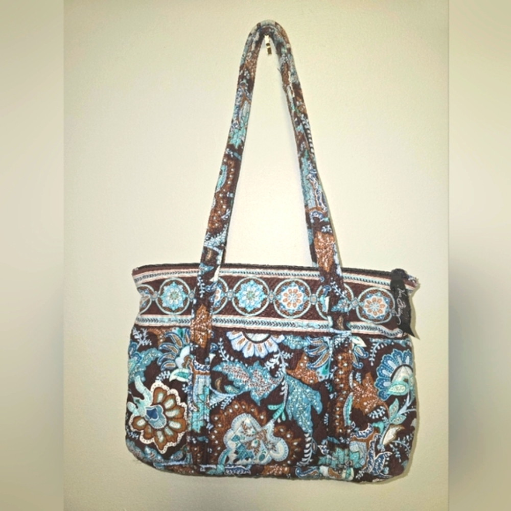 Vera Bradley Combo Java Blue Medium Tie Tote & Wa… - image 1